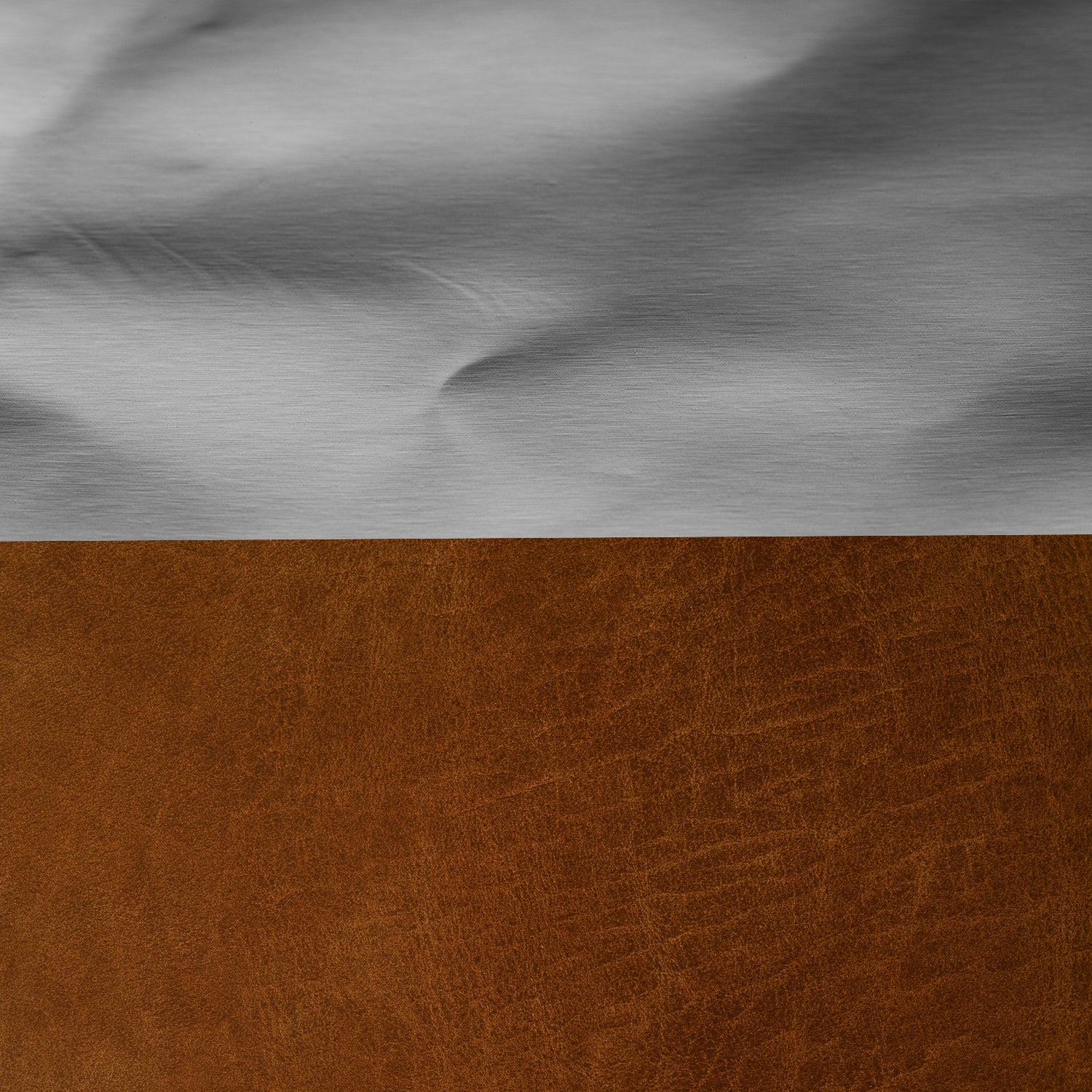 matières aluminium et cuir