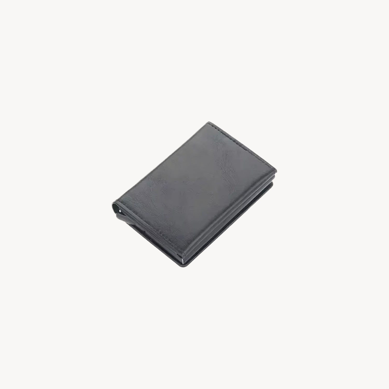 porte carte en anti RFID en cuir vegan de profil